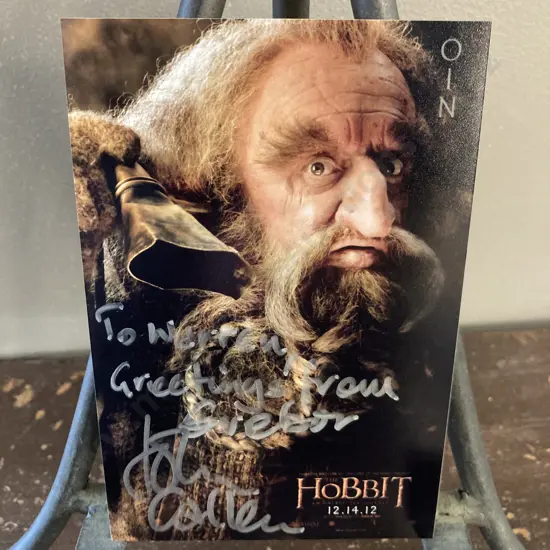 John Callen "Oin" Autographed The Hobbit 15 x 10cm Photo